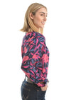 Wrangler Womens Gwendolyn Print Tab Front Long Sleeve Shirt