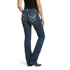 Ariat Womens REAL Mid Rise Straight Leg Ivy Jean 10024300