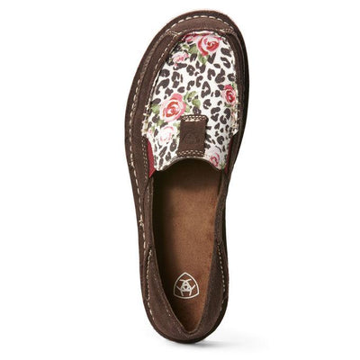 Ariat Womens Cruiser Chocolate Chip Leopard Roses Slip On Boot
