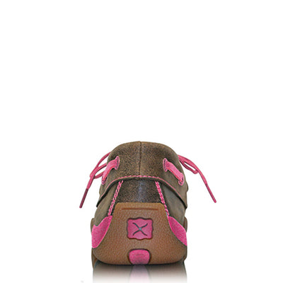 Twisted X Womens Pink Ribbon Bomber Moc Lace Up Boot