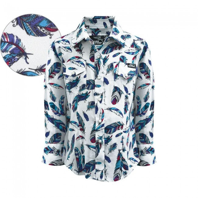 Pure Western Girls Madelyn Print Long Sleeve Shirt