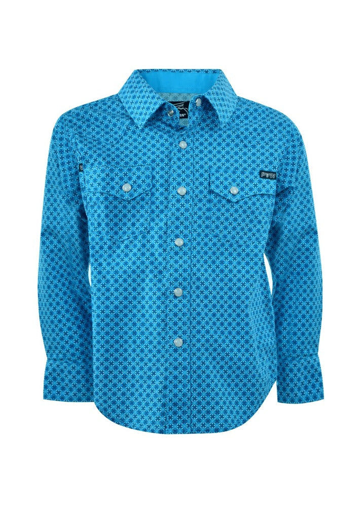 Pure Western Boys Devon Print Long Sleeve Shirt