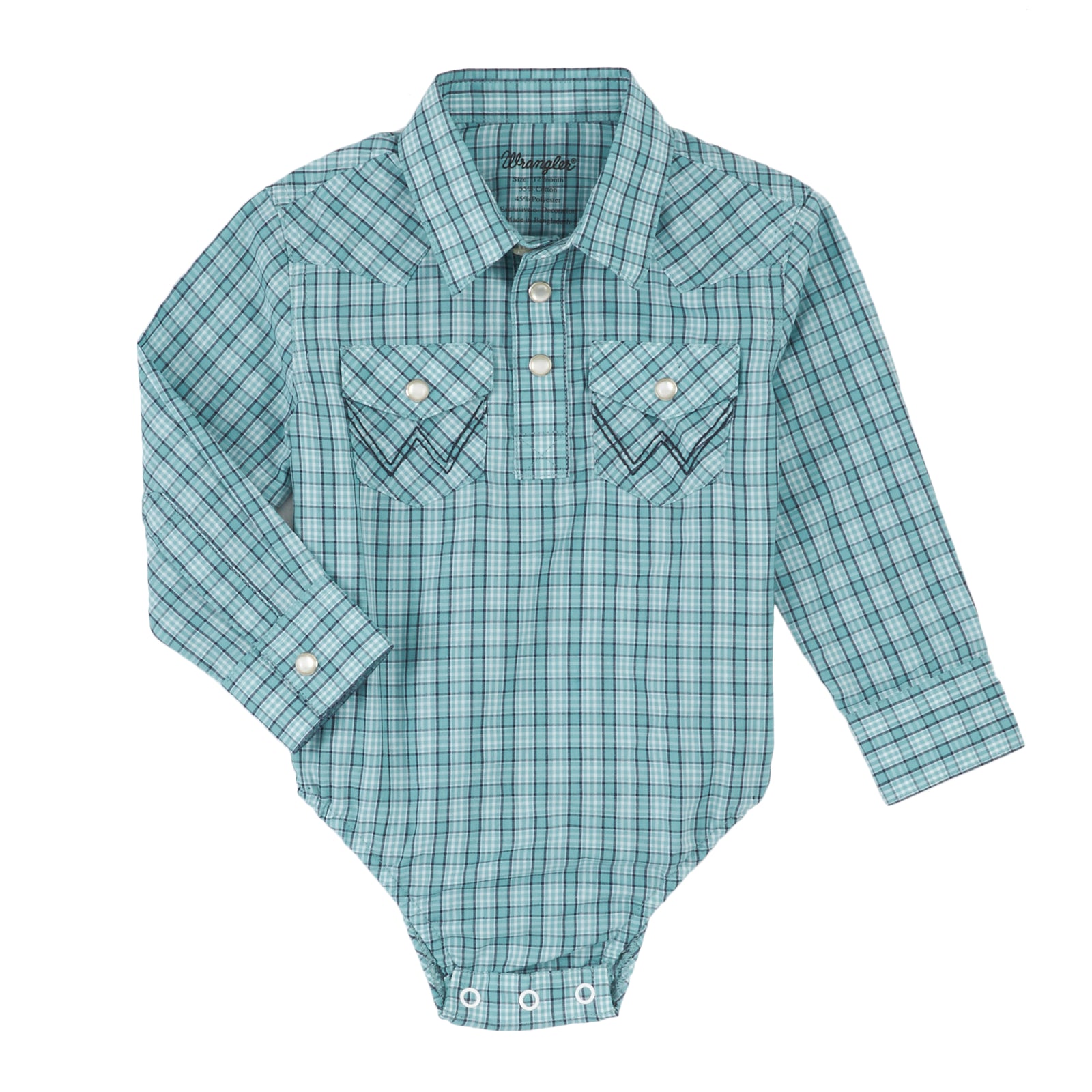 Wrangler USA Baby Boys Long Sleeve Bodysuit