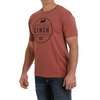 Cinch Mens Rust Logo Tee Shirt