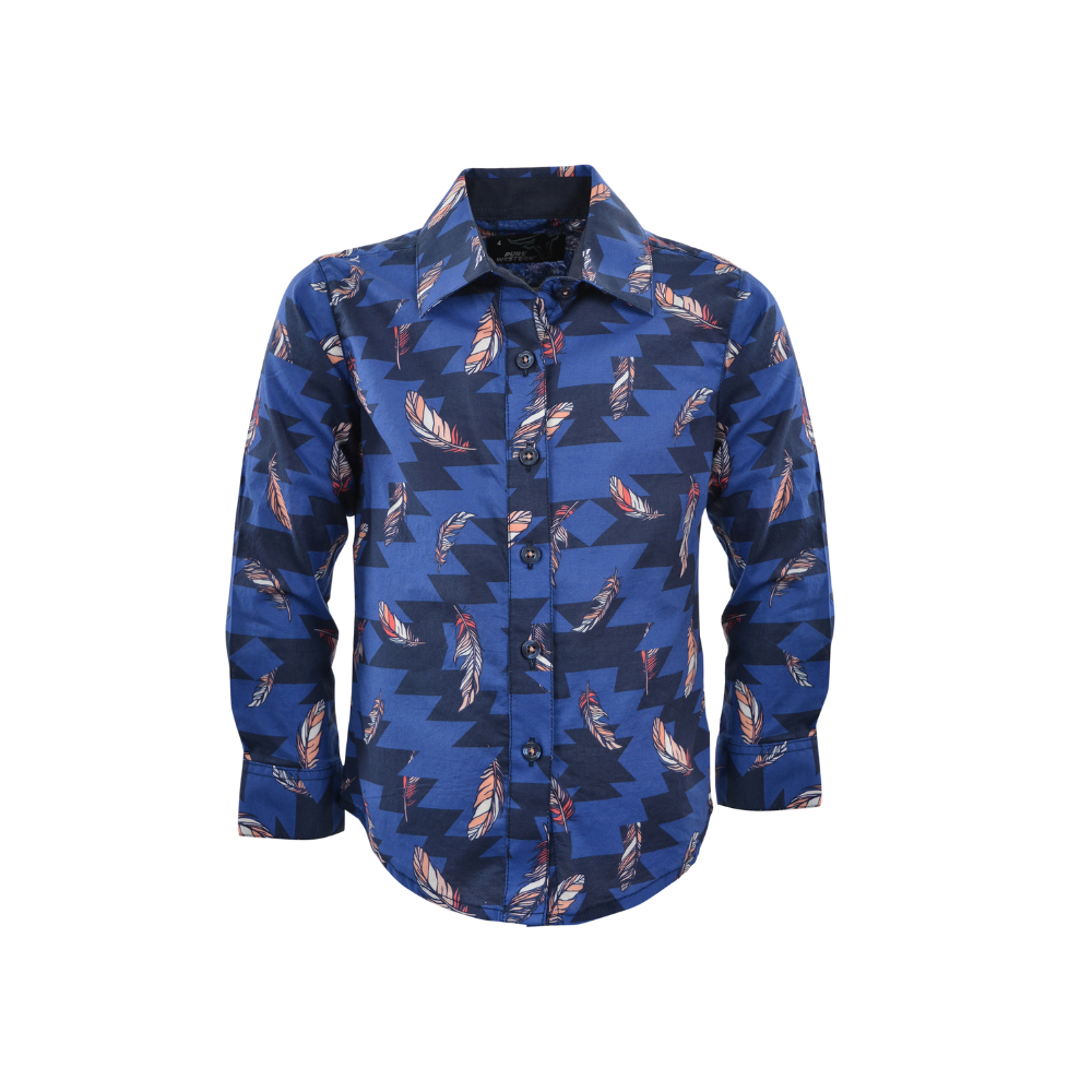 Pure Western Girls Caterina Print LS Shirt