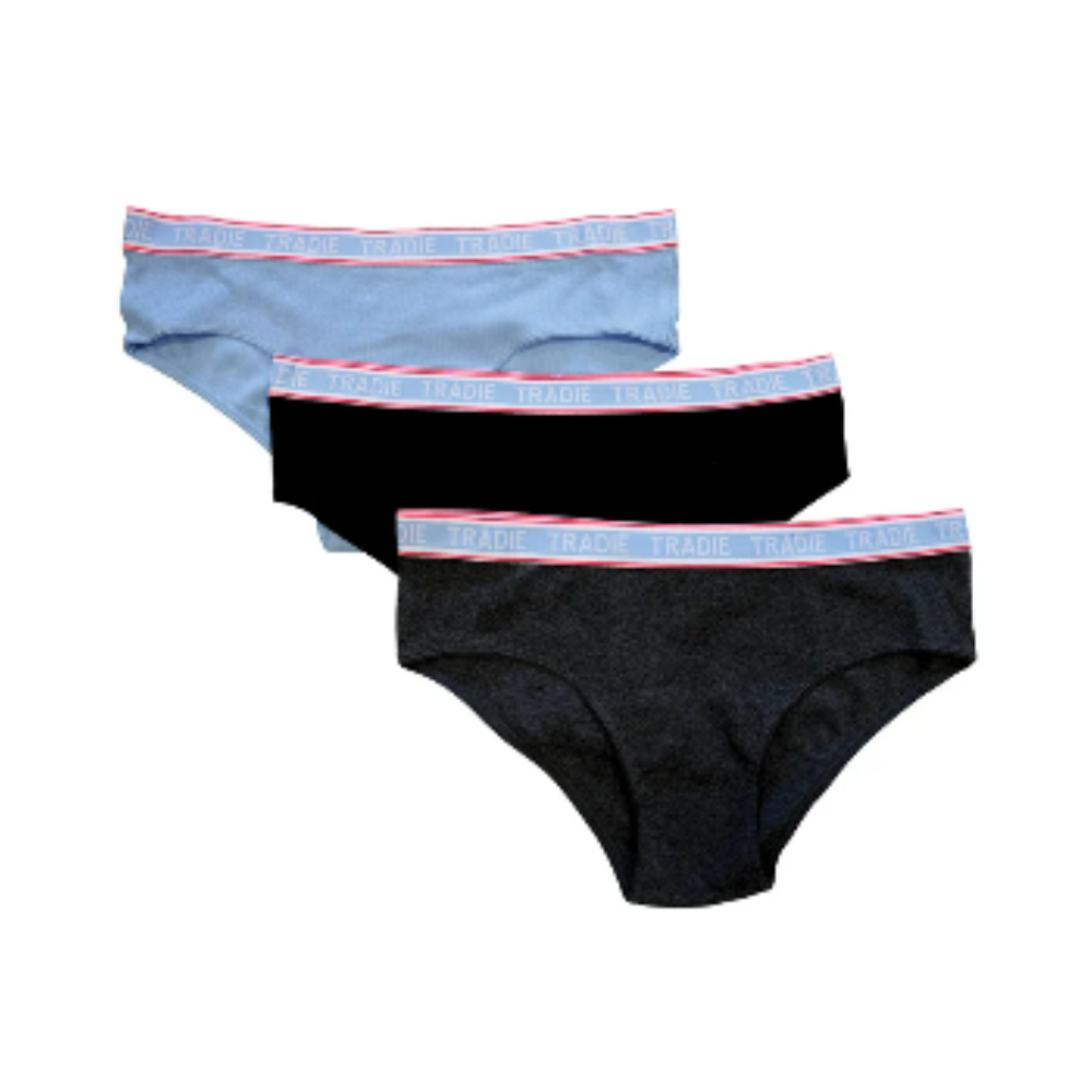 Tradie Womens Everyday Rib Skimpy Boyleg 3Pk