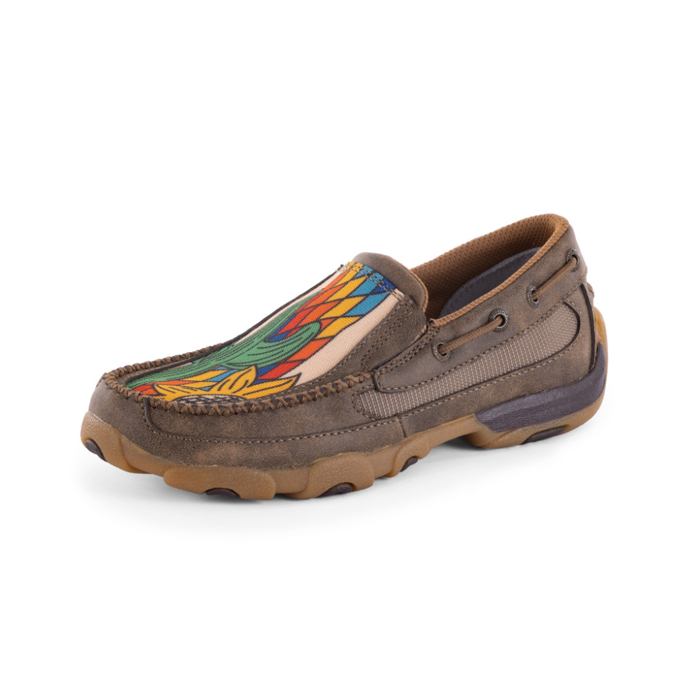 Twisted X Childrens Cactus Sunflower Slip On Moc