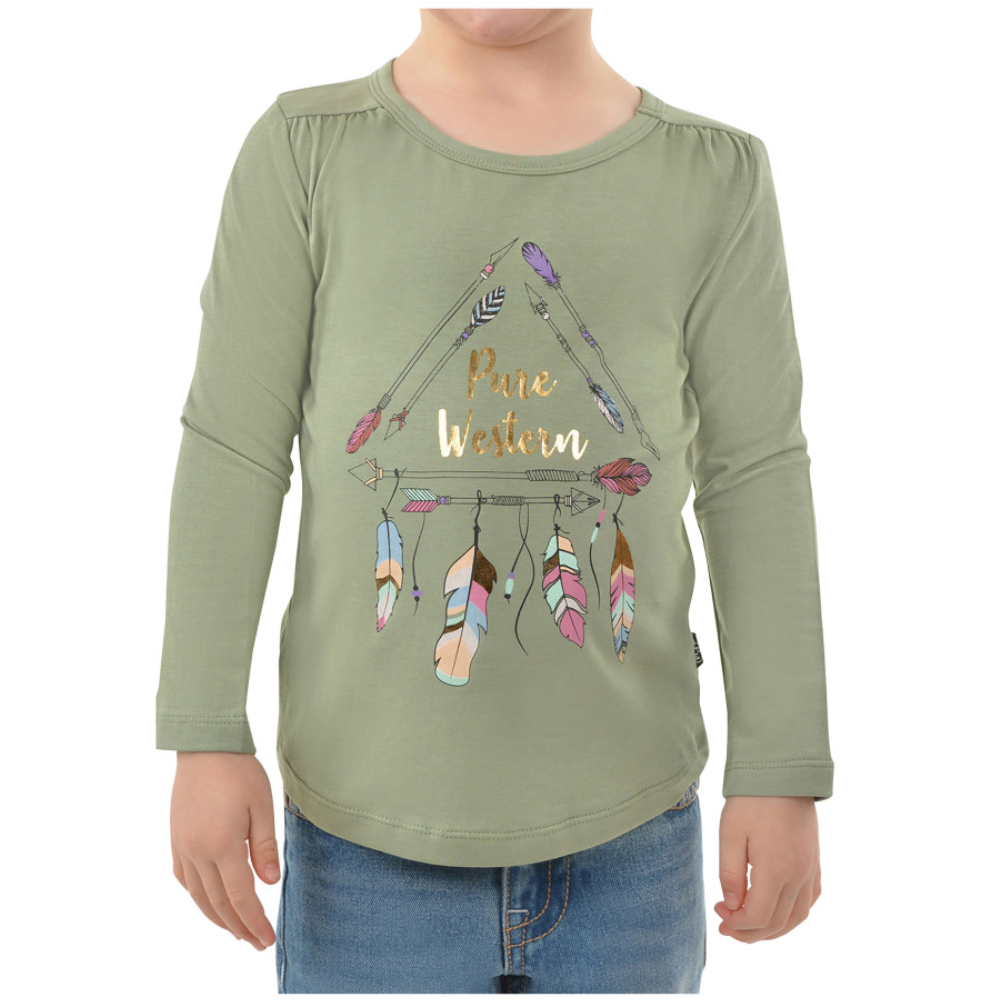 Pure Western Girls Spike LS Tee