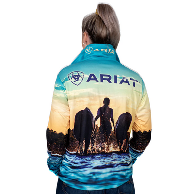 Ariat Womens Horses LS Fishing Shirt