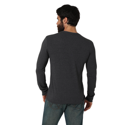 Wrangler Mens Charcoal LS Tee