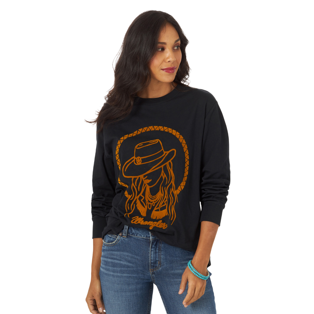 Wrangler Womens Retro Black Tee