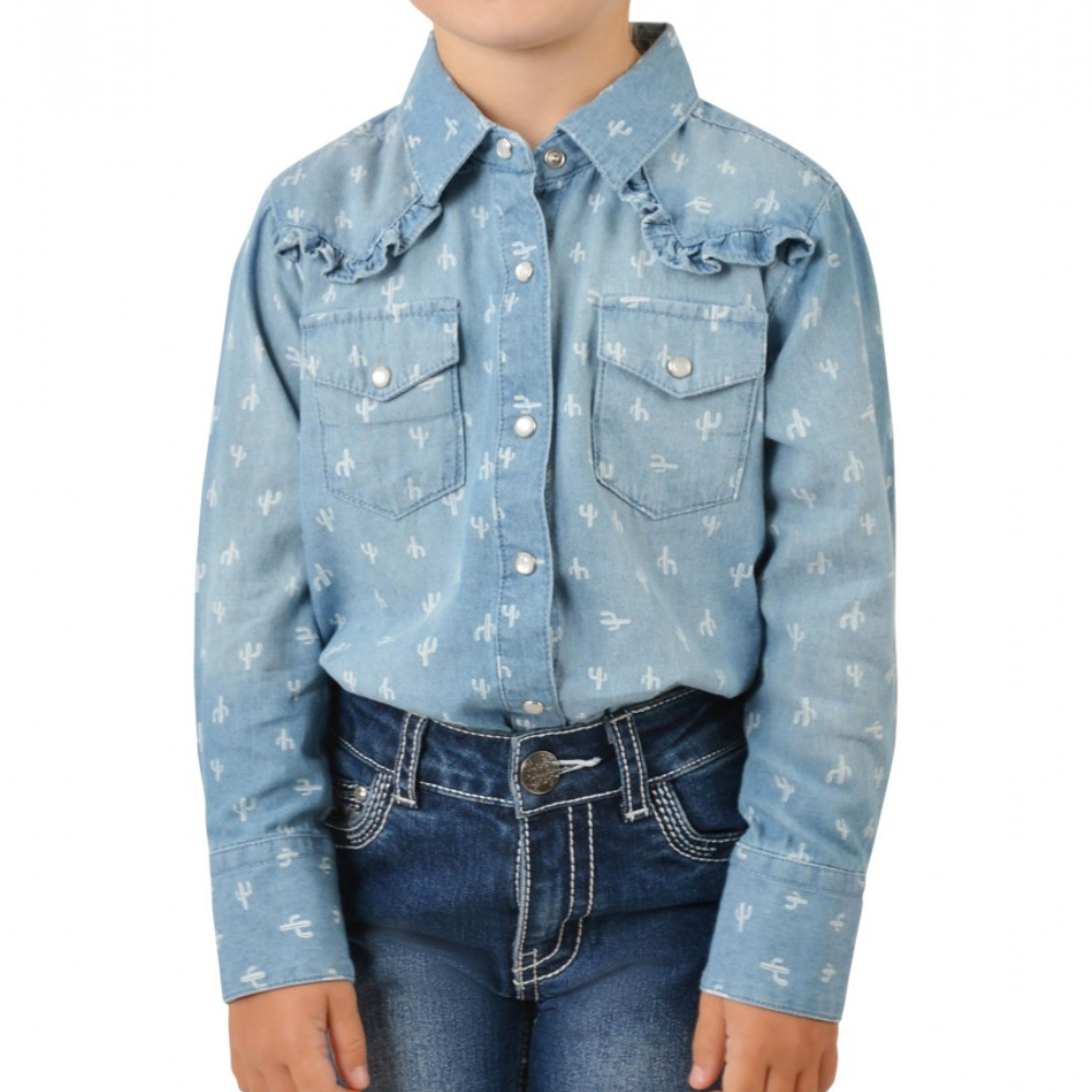 Pure Western Girls Adriana Western LS Shirt