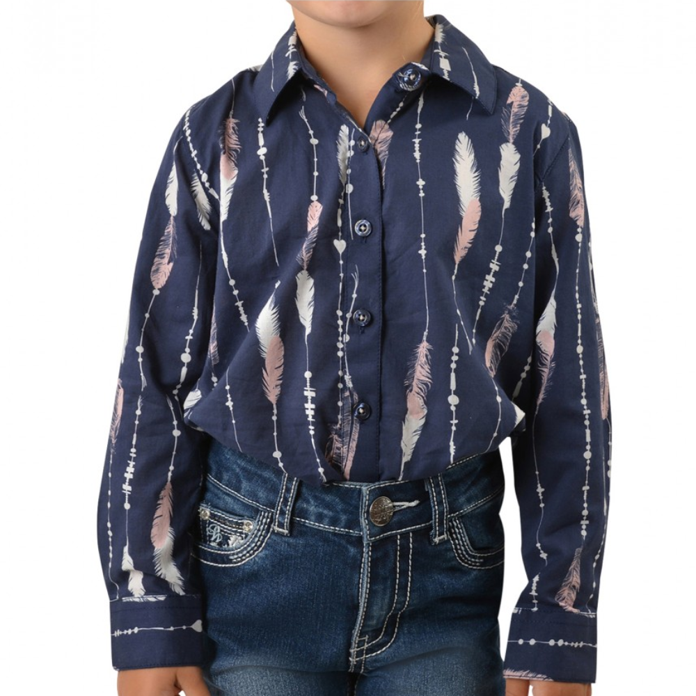 Pure Western Girls Aleen Print LS Shirt
