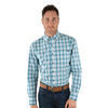 Pure Western Mens Archer Check Long Sleeve Shirt