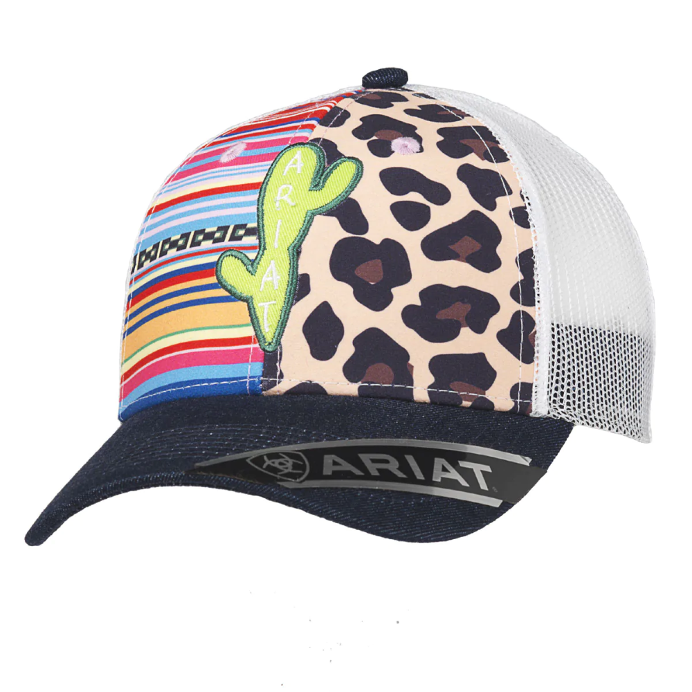 Ariat Womens Cheetah Aztec Cactus Truckers Cap