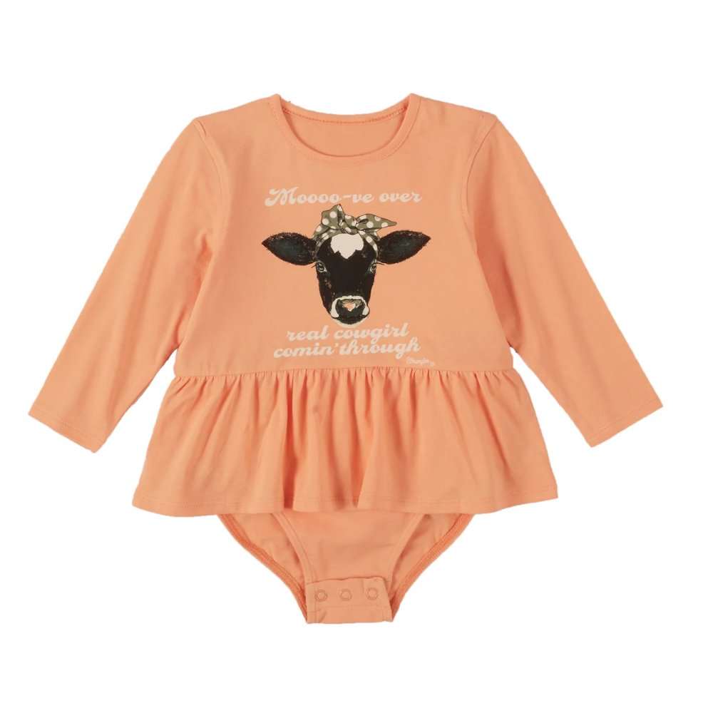 Wrangler USA Baby Girls Long Sleeve Knit Bodysuit