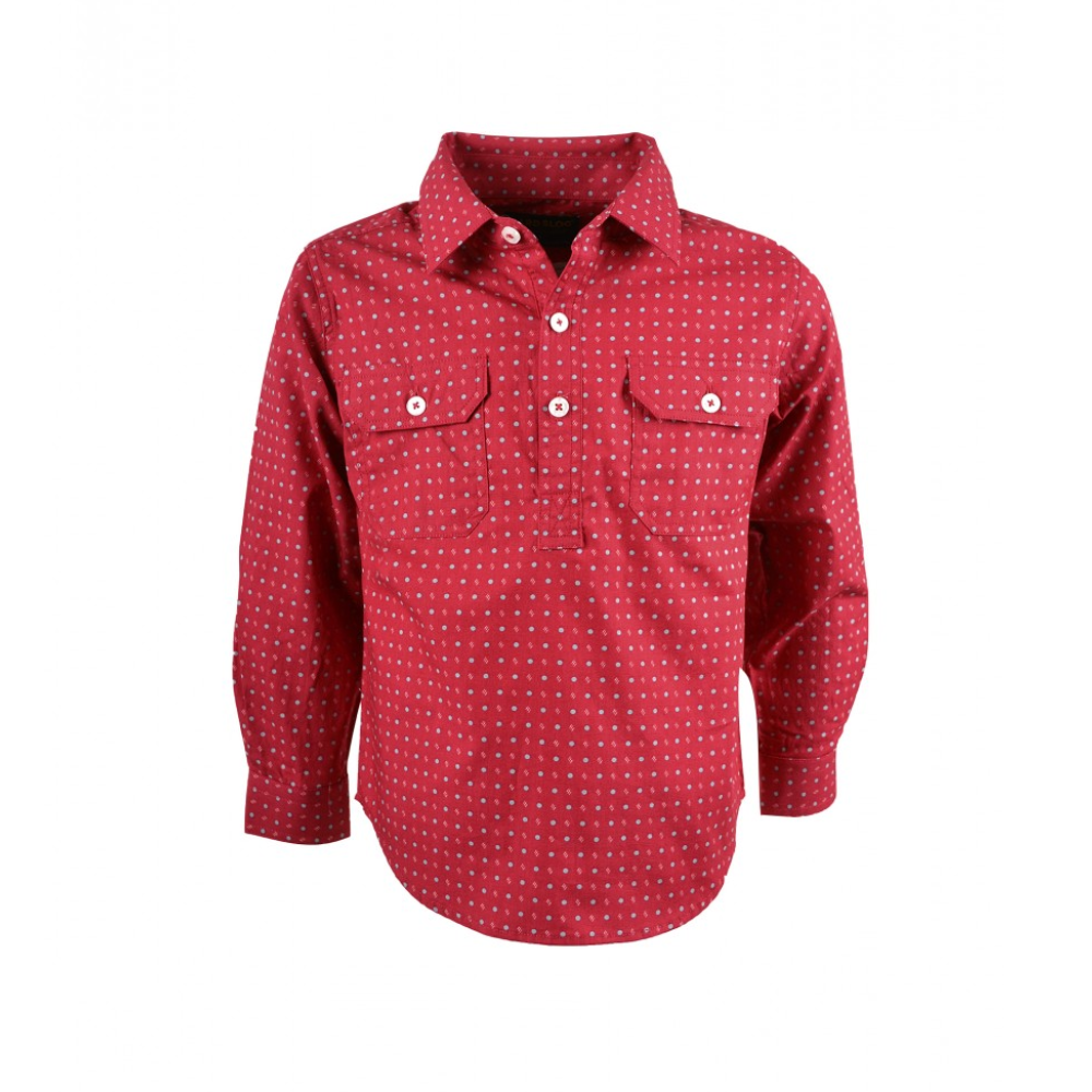 Hard Slog Kids Casey Print LS Shirt